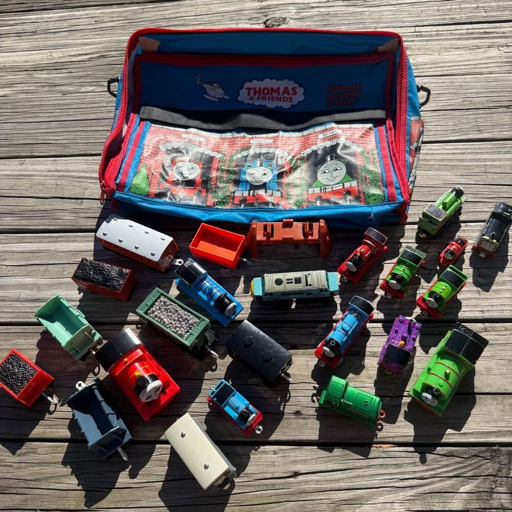 Vintage Thomas & Friends Train Lot with Carrying Case Engines Cars & Accessories